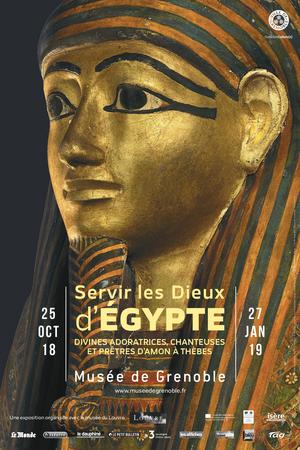 Affiche de l'exposition Servir les dieux d'Egypte