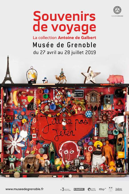 Affiche de l'exposition souvenirs de voyage